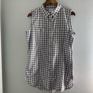Purple & White Plaid Nina Capri Dress